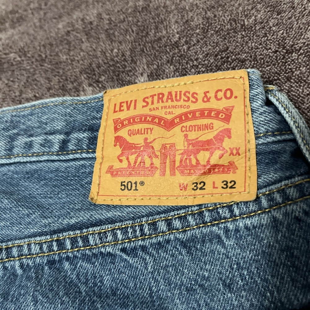 Levi's 501 Original Fit Jeans Men's 32x32 Med Wash Button Fly